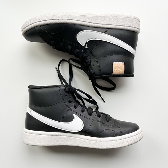 Nike Court Royale 2 Mid High Top Black White Womens 7 - Picture 6 of 15